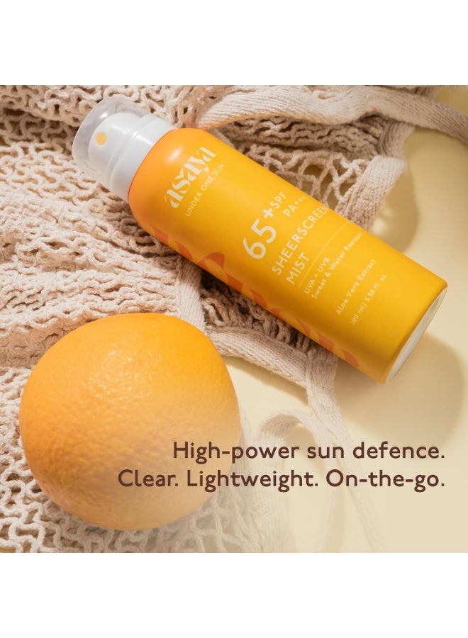 Asaya أسيا | بخاخ واقي شمس للجسم بعامل حماية SPF 65 وPA++++ | حماية واسعة النطاق وخفيفة الوزن | رذاذ سريع الجفاف | مصمم للاستخدام الخارجي واليومي | مناسب للرجال والنساء | 100 مل - Image 3